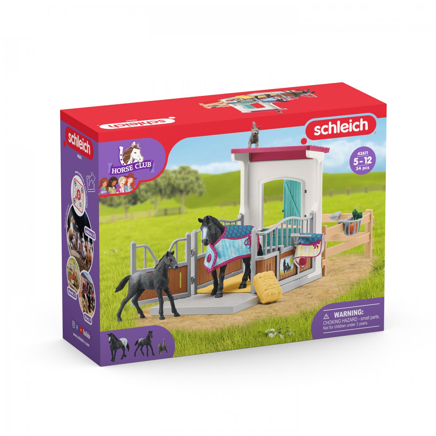 Schleich Farmworld: Schleich Horse stall with mare and foal 42611