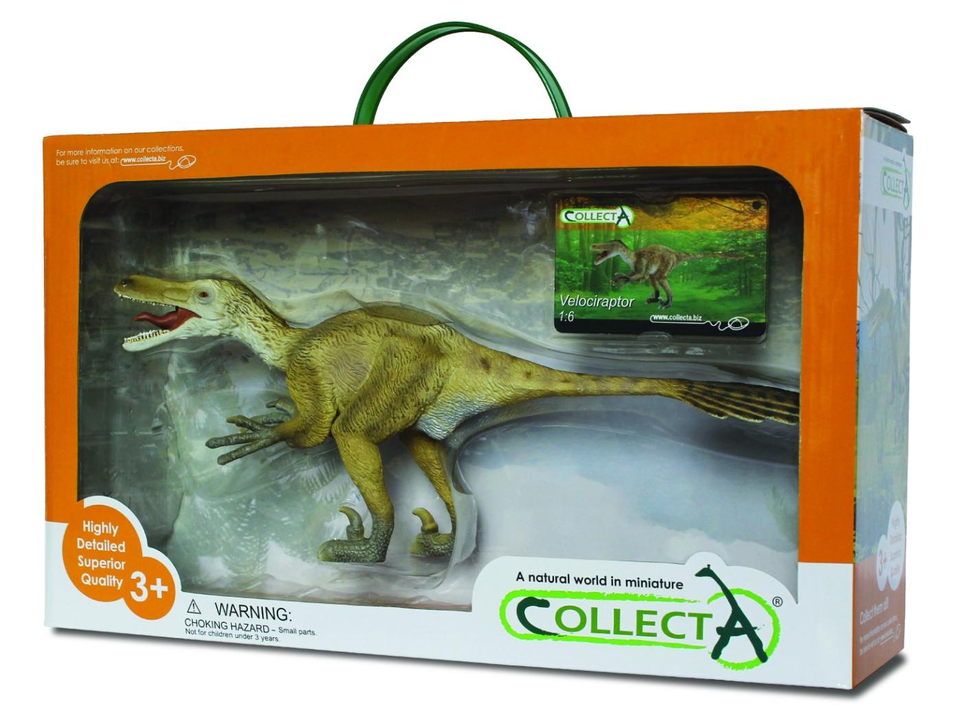 CollectA Prehistoric Deluxe 1:40: CollectA VELOCIRAPTOR in windowbox 89207