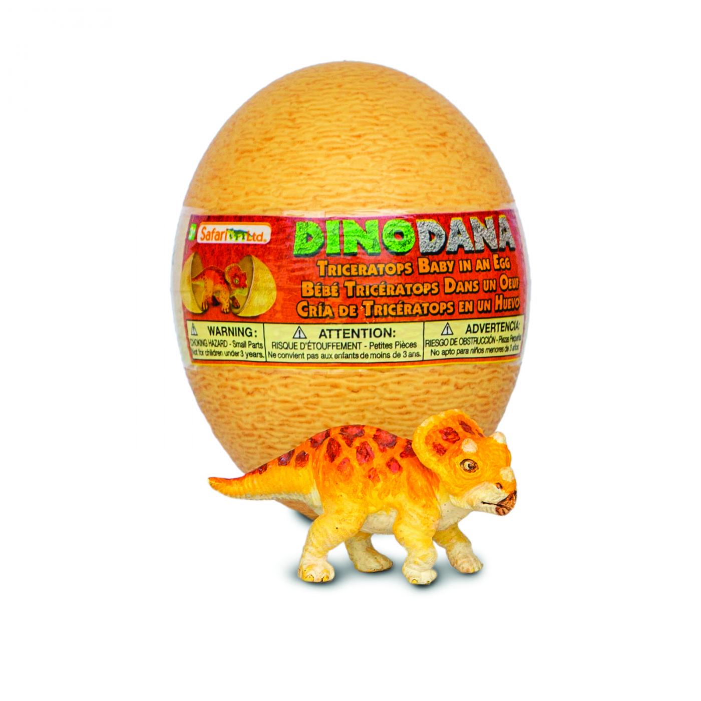 Safari Prehistoric World: Safari Dino Dana Triceratops baby with egg 100986