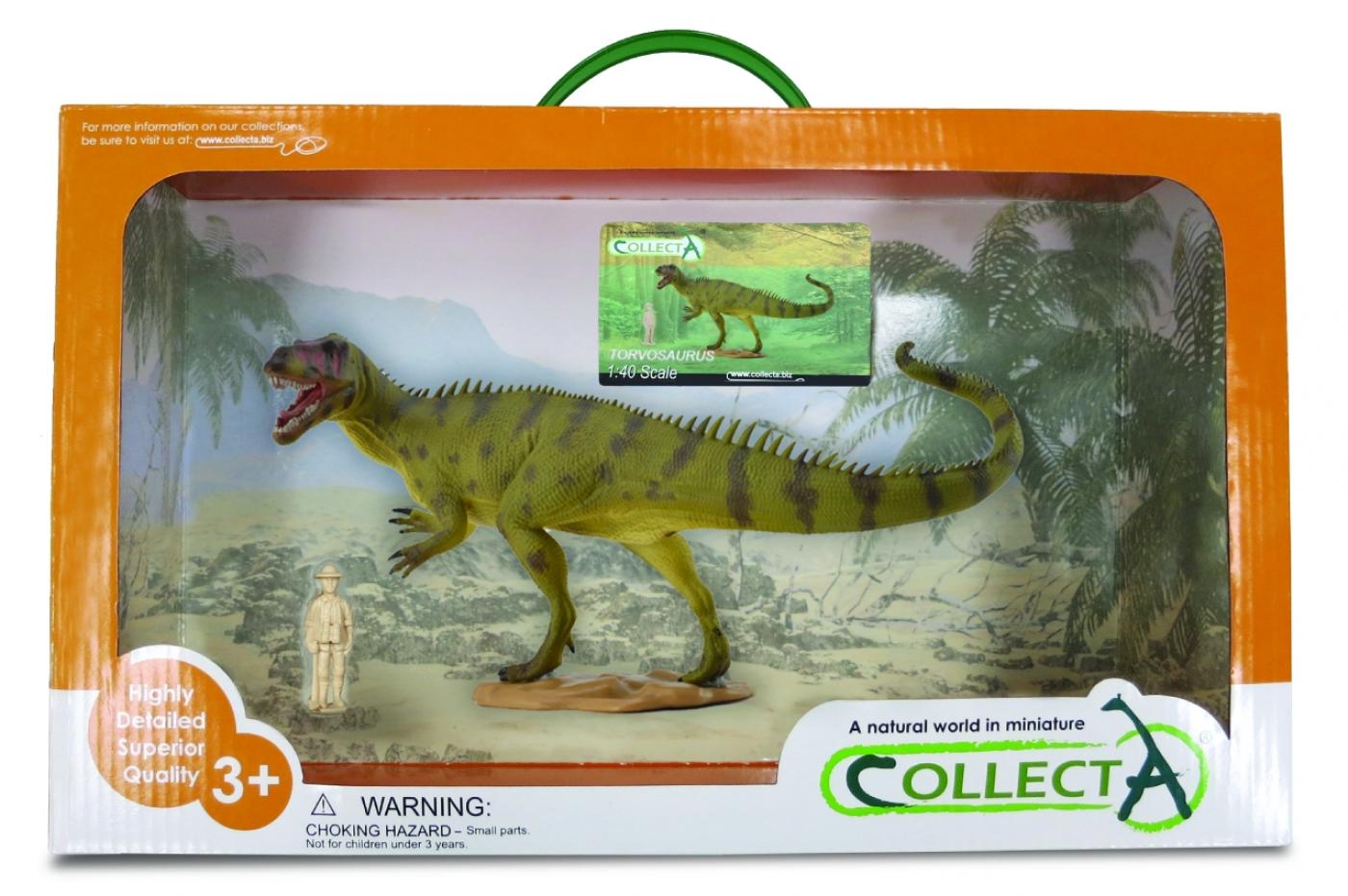 CollectA Prehistoric Deluxe 1:40: CollectA TORVOSAURUS in windowbox 89887